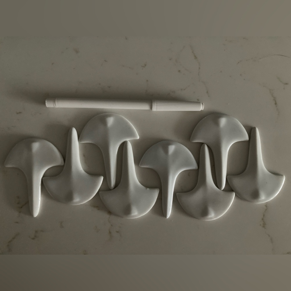 8x Cheese tags/stacks - Stone White